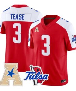 Micah Tease Jersey #3 Tulsa Golden Hurricane 2026 Limited Stitched by My Store NCAA Football Jerseys