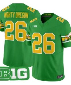 Mighty Oregon Jersey #26 Oregon Ducks Mighty Oregon 2026 Stitched Green by My Store NCAA Football Jerseys