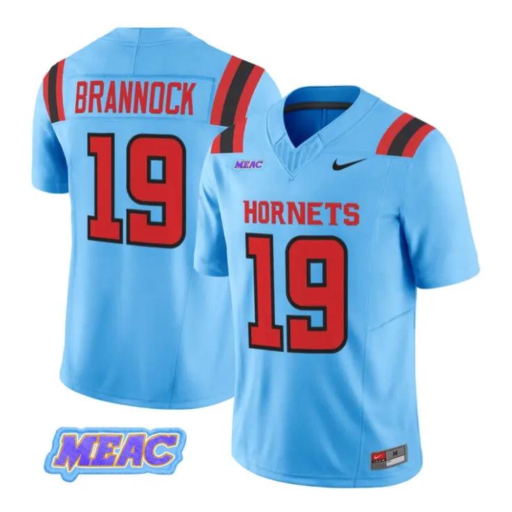 Noah_Brannock_Jersey_19_Delaware_State_Hornets_2026_Vapor_Stitched_Blue - Daily Sport Fan Noah Brannock Jersey #19 Delaware State Hornets 2026 Vapor Stitched by My Store NCAA Football Jerseys