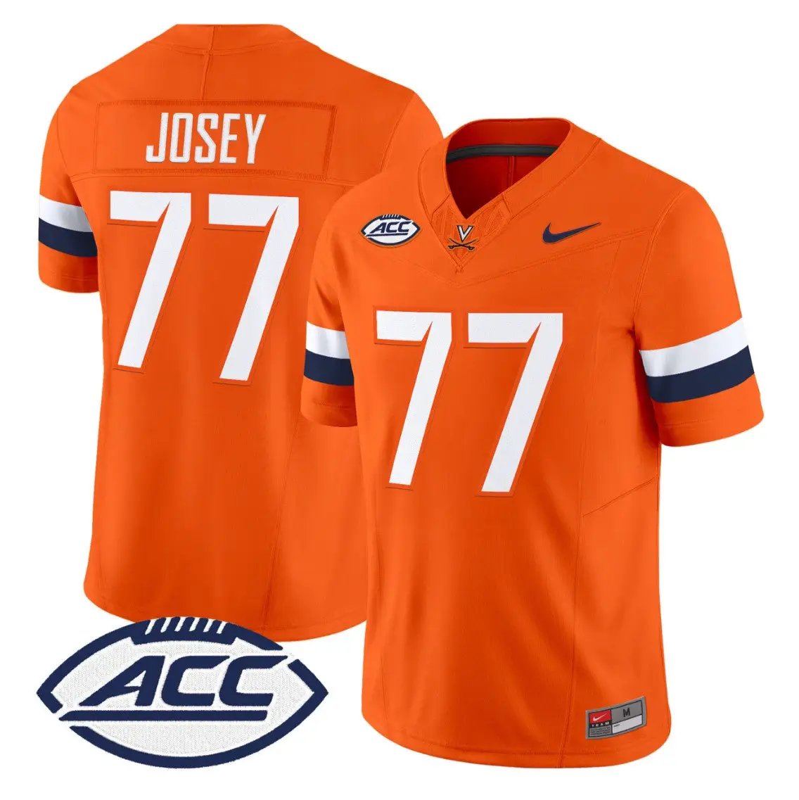 Noah Josey Jersey #77 Virginia Cavaliers 2026 Vapor Limited Stitched by My Store NCAA Football Jerseys