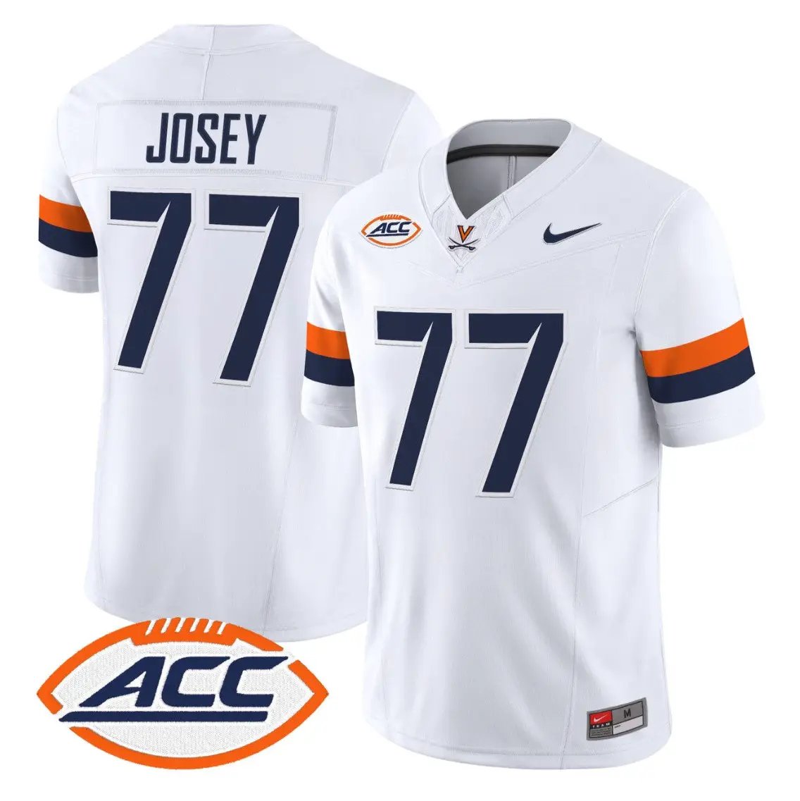 Noah Josey Jersey #77 Virginia Cavaliers 2026 Vapor Limited Stitched by My Store NCAA Football Jerseys