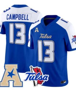 NuNu Campbell Jersey #13 Tulsa Golden Hurricane 2026 Vapor Stitched by My Store NCAA Football Jerseys