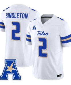 Oran Singleton Jr Jersey #2 Tulsa Golden Hurricane 2026 All Stitched by My Store NCAA Football Jerseys