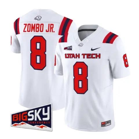 Prince Zombo Jr Jersey #8 Utah Tech Trailblazers 2026 Stitched by My Store NCAA Football Jerseys