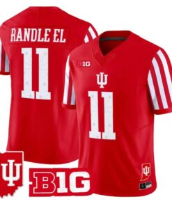 Randle El Jersey #11 Indiana Hoosiers 2026 Indiana State Patch Vapor Stitched by My Store NCAA Football Jerseys