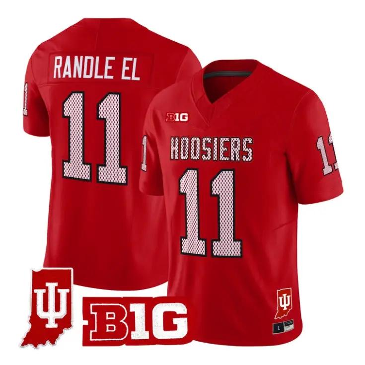 Randle_El_Jersey_11_Indiana_Hoosiers_90s_Throwback_2026_Limited_Stitched_Red - Daily Sport Fan Randle El Jersey #11 Indiana Hoosiers 90s Throwback 2026 Limited Stitched by My Store NCAA Football Jerseys