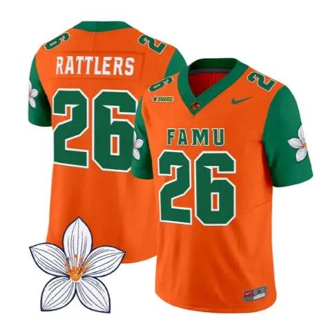 Rattlers Jersey #26 Florida A&M Rattlers Orange Blossom Classic Stitched 1 Rattlers Jersey #26 Florida A&M Rattlers Orange Blossom Classic Stitched by My Store NCAA Football Jerseys