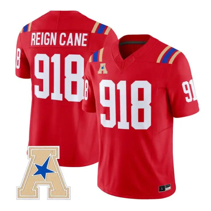 Reign_Cane_Jersey_918_Tulsa_Golden_Hurricane_2026_Limited_Stitched_Red - Daily Sport Fan Reign Cane Jersey #918 Tulsa Golden Hurricane 2026 Limited Stitched by My Store NCAA Football Jerseys