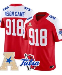 Reign Cane Jersey #918 Tulsa Golden Hurricane 2026 Limited Stitched by My Store NCAA Football Jerseys