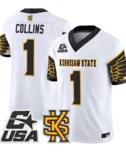 Rickie Collins Jersey #1 Kennesaw State Owls 2026 Limited Stitched by My Store NCAA Football Jerseys