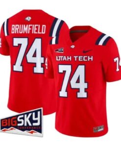 Scott Brumfield Jersey #74 Utah Tech Trailblazers 2026 Stitched by My Store NCAA Football Jerseys