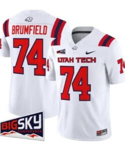 Scott Brumfield Jersey #74 Utah Tech Trailblazers 2026 Stitched by My Store NCAA Football Jerseys