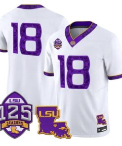 Silent Season Jersey #18 LSU Tigers Silent Season of 1918 Louisiana Patch Stitched by My Store NCAA Football Jerseys