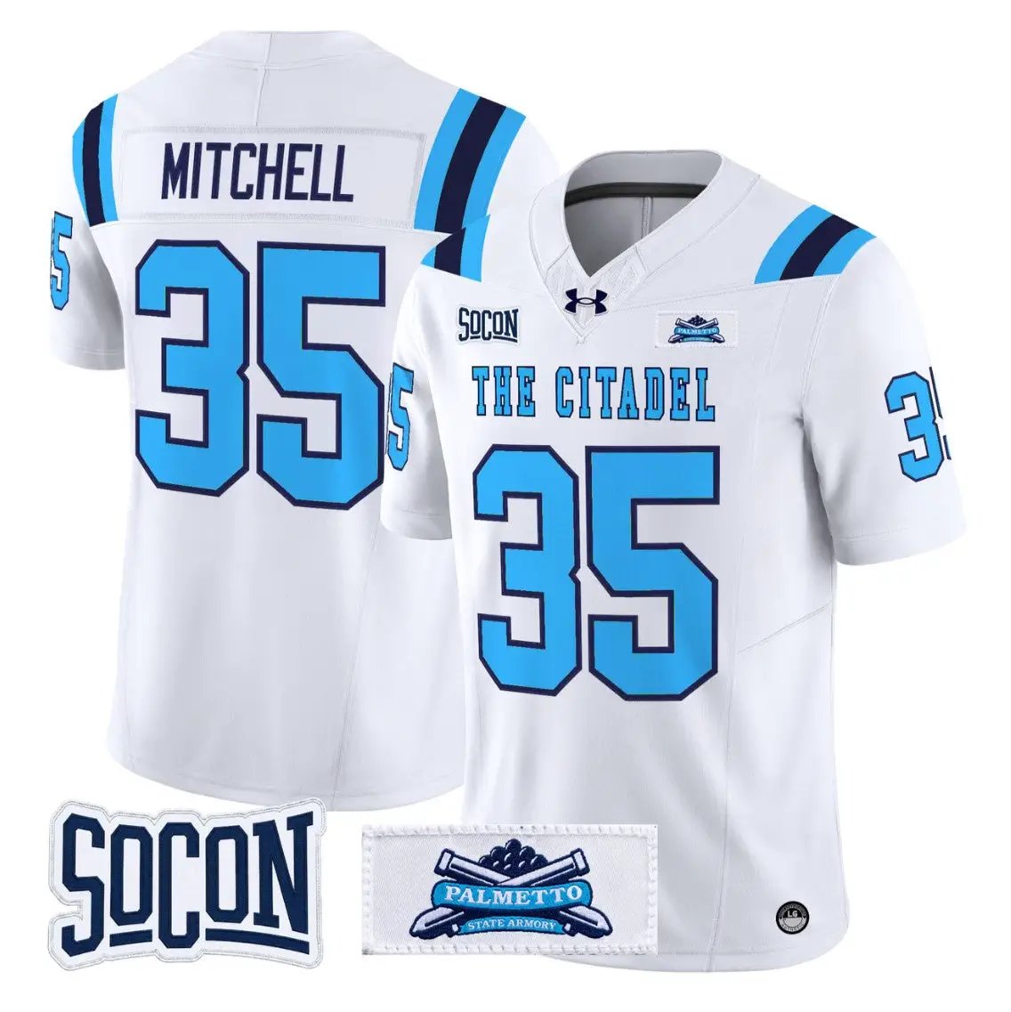 Stump Mitchell Jersey #35 The Citadel Bulldogs 2026 Vapor Limited Stitched 1 Stump Mitchell Jersey #35 The Citadel Bulldogs 2026 Vapor Limited Stitched by My Store NCAA Football Jerseys