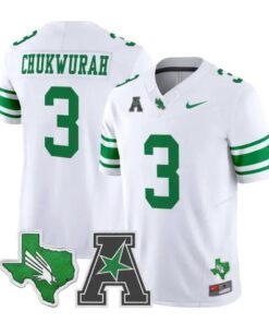 TJ Chukwurah Jersey #3 North Texas Mean Green 2026 Limited Stitched by My Store NCAA Football Jerseys