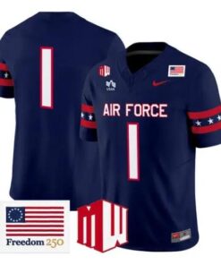 Team Jersey #1 Air Force Falcons 2026 Freedom 250 Limited All Stitched by My Store NCAA Football Jerseys