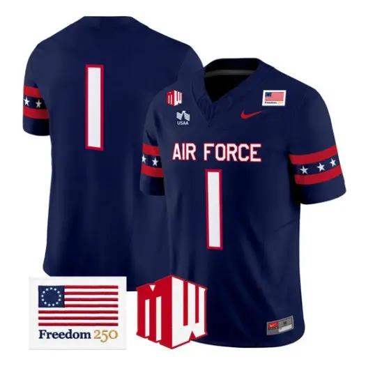 Team Jersey #1 Air Force Falcons 2026 Freedom 250 Limited All Stitched 1 Team Jersey #1 Air Force Falcons 2026 Freedom 250 Limited All Stitched by My Store NCAA Football Jerseys