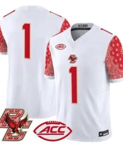 Team Jersey #1 Boston College Eagles Red Bandanna 2026 Vapor Stitched by My Store NCAA Football Jerseys