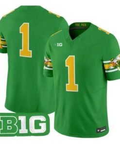 Team Jersey #1 Oregon Ducks Mighty Oregon 1984 Throwback Stitched Green by My Store NCAA Football Jerseys