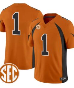 Team Jersey #1 Texas Longhorns 1990 Throwback 2026 Vapor Limited Stitched by My Store NCAA Football Jerseys