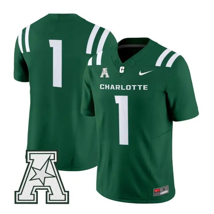 Team Jersey #1 Charlotte 49ers 2026 Vapor Limited All Stitched by My Store NCAA Football Jerseys