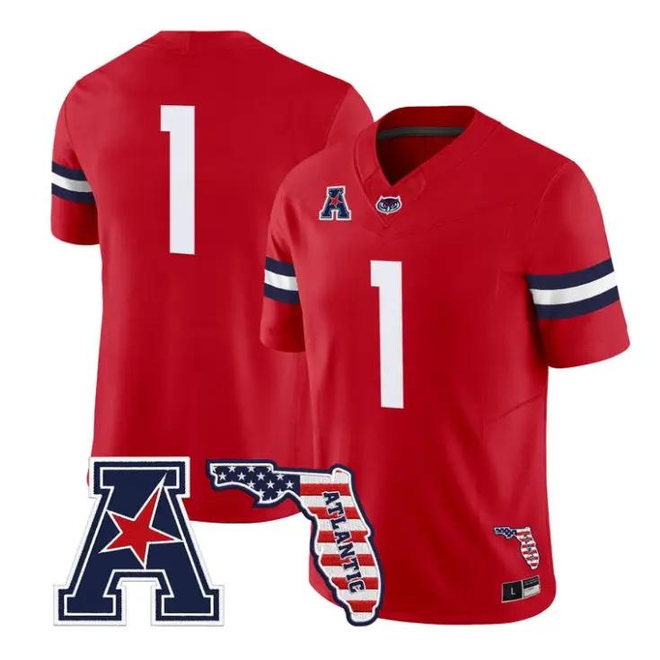 Team Jersey #1 Florida Atlantic Owls 2026 Florida Patch Vapor All Stitched by My Store NCAA Football Jerseys