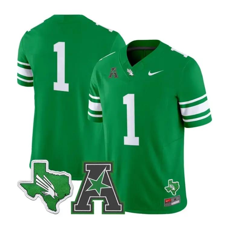 Team Jersey #1 North Texas Mean Green 2026 Vapor Limited Stitched by My Store NCAA Football Jerseys