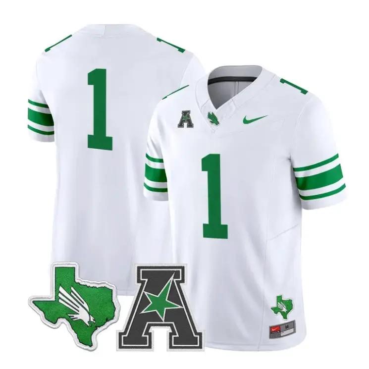 Team Jersey #1 North Texas Mean Green 2026 Vapor Limited Stitched by My Store NCAA Football Jerseys