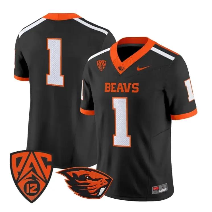 Team_Jersey_1_Oregon_State_Beavers_2026_Vapor_Limited_All_Stitched_Black - Daily Sport Fan Team Jersey #1 Oregon State Beavers 2026 Vapor Limited All Stitched by My Store NCAA Football Jerseys