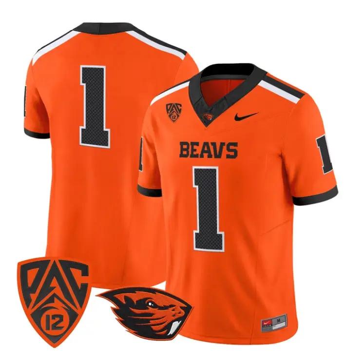 Team_Jersey_1_Oregon_State_Beavers_2026_Vapor_Limited_All_Stitched_Orange - Daily Sport Fan Team Jersey #1 Oregon State Beavers 2026 Vapor Limited All Stitched by My Store NCAA Football Jerseys