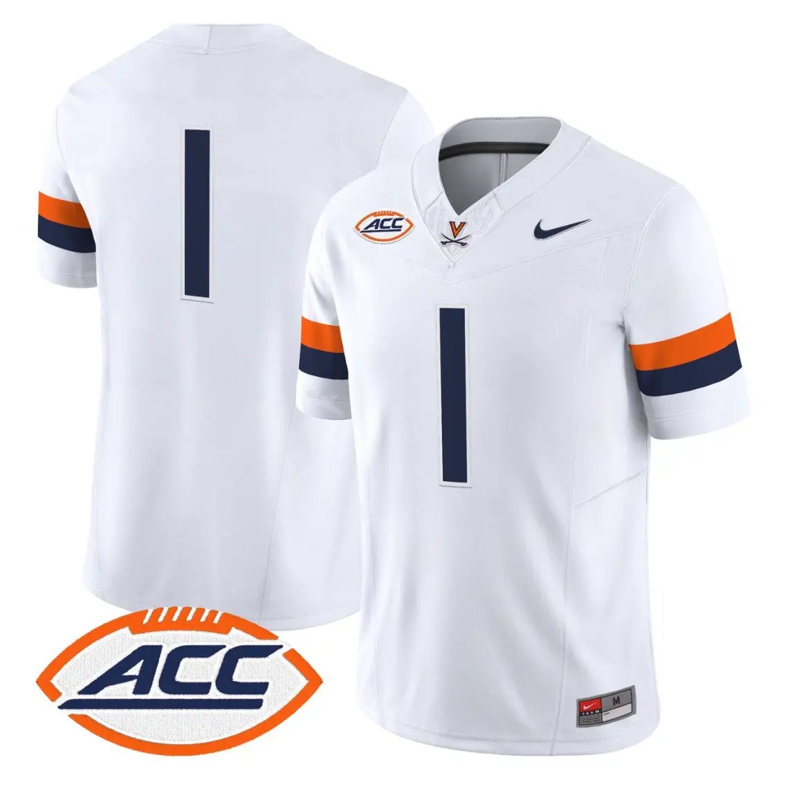 Team Jersey #1 Virginia Cavaliers 2026 Vapor Limited Stitched by My Store NCAA Football Jerseys