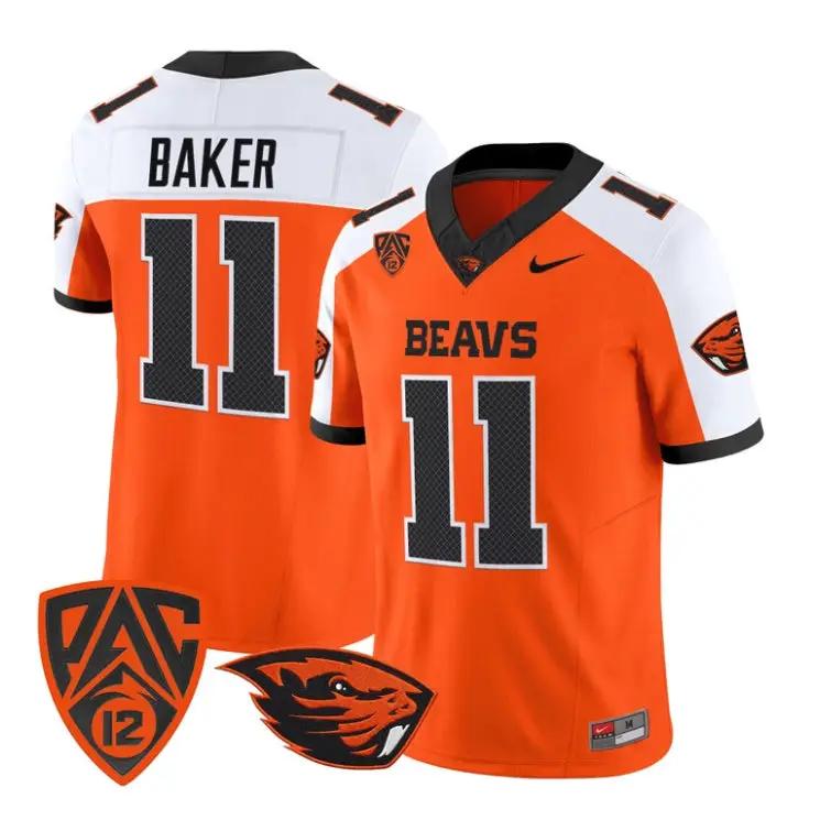 Terry Baker Jersey #11 Oregon State Beavers 2026 Vapor All Stitched by My Store NCAA Football Jerseys