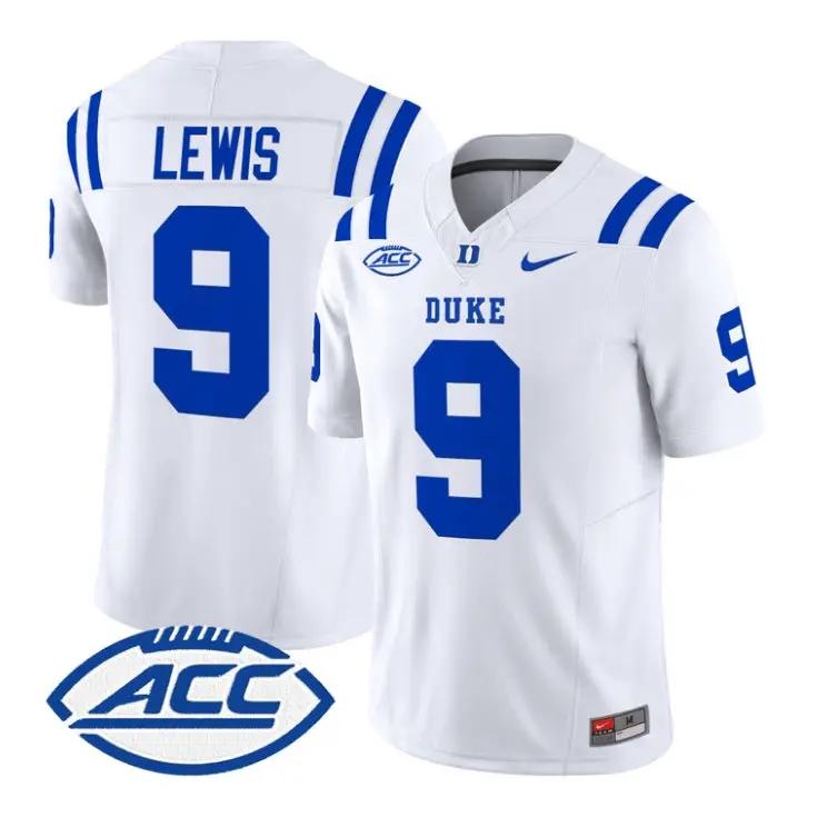 Thad Lewis Jersey #9 Duke Blue Devils 2026 Vapor Limited Stitched by My Store NCAA Football Jerseys