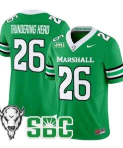 Thundering Herd Jersey #26 Marshall Thundering Herd Stitched by My Store NCAA Football Jerseys
