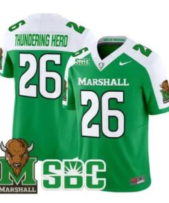 Thundering Herd Jersey #26 Marshall Thundering Herd Stitched by My Store NCAA Football Jerseys