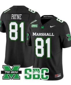 Toby Payne Jersey #81 Marshall Thundering Herd All Stitched by My Store NCAA Football Jerseys