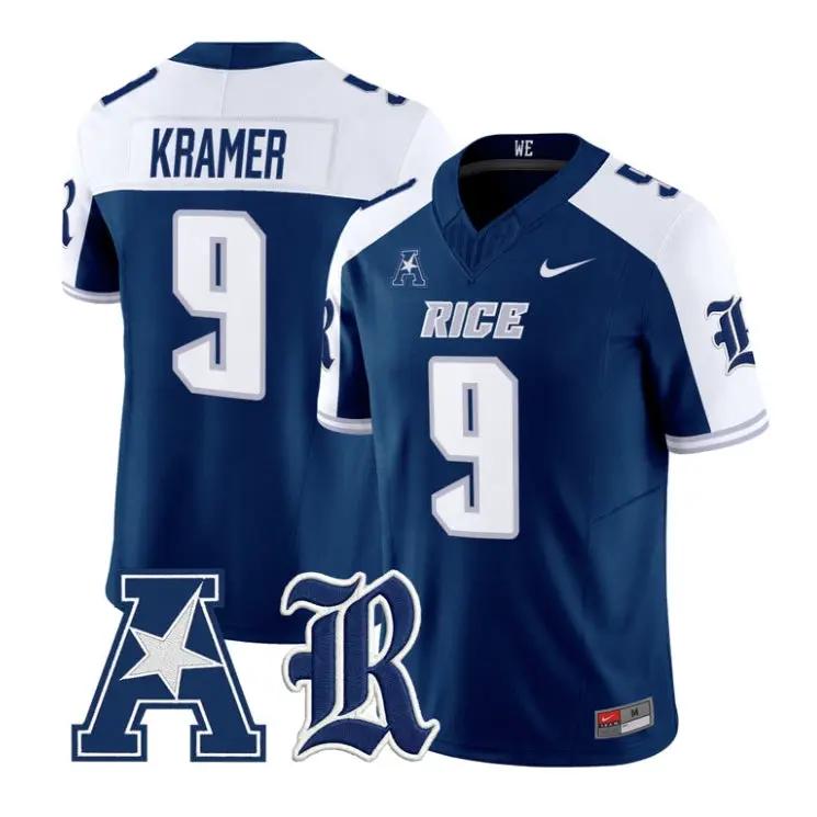 Tommy Kramer Jersey #9 Rice Owls 2026 Vapor Limited All Stitched by My Store NCAA Football Jerseys