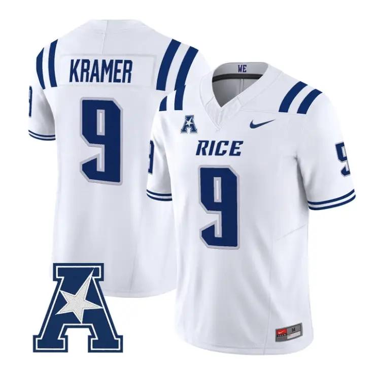 Tommy Kramer Jersey #9 Rice Owls 2026 Vapor Limited All Stitched by My Store NCAA Football Jerseys