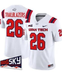 Trailblazers Jersey #26 Utah Tech Trailblazers 2026 All Stitched by My Store NCAA Football Jerseys
