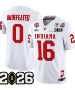 UNDEFEATED Jersey #16 Indiana Hoosiers Vapor Limited All Stitched White by My Store NCAA Football Jerseys