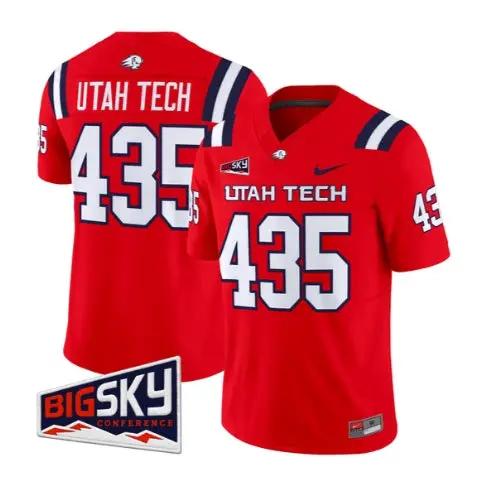 Utah Tech Jersey #435 Utah Tech Trailblazers 2026 All Stitched by My Store NCAA Football Jerseys