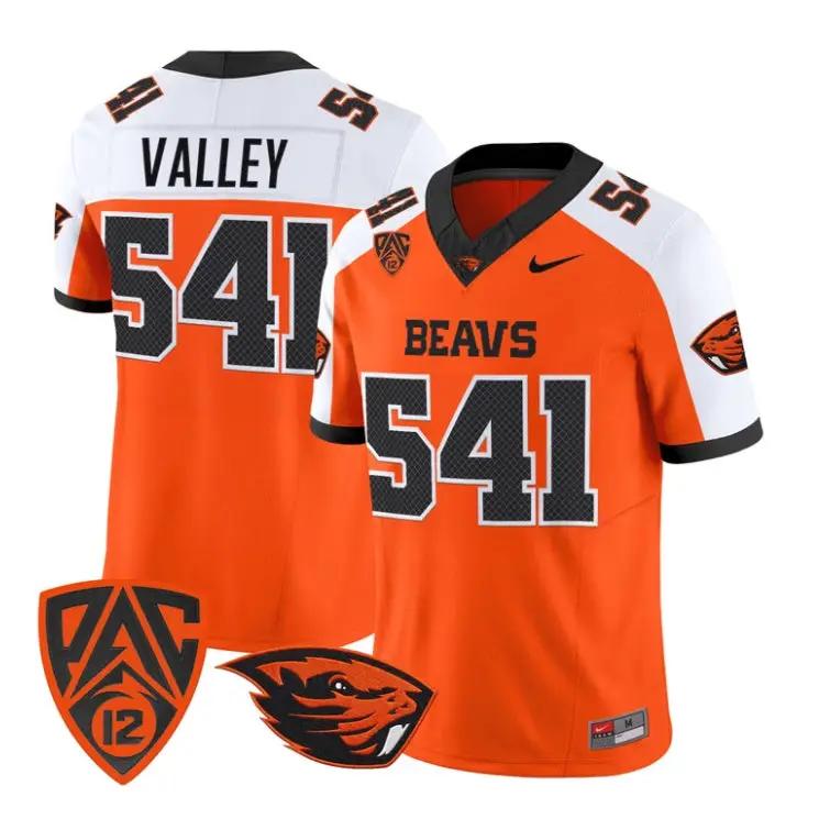 Valley_Jersey_541_Oregon_State_Beavers_2026_Vapor_Limited_Stitched_Orange_Alter - Daily Sport Fan Valley Jersey #541 Oregon State Beavers 2026 Vapor Limited Stitched by My Store NCAA Football Jerseys
