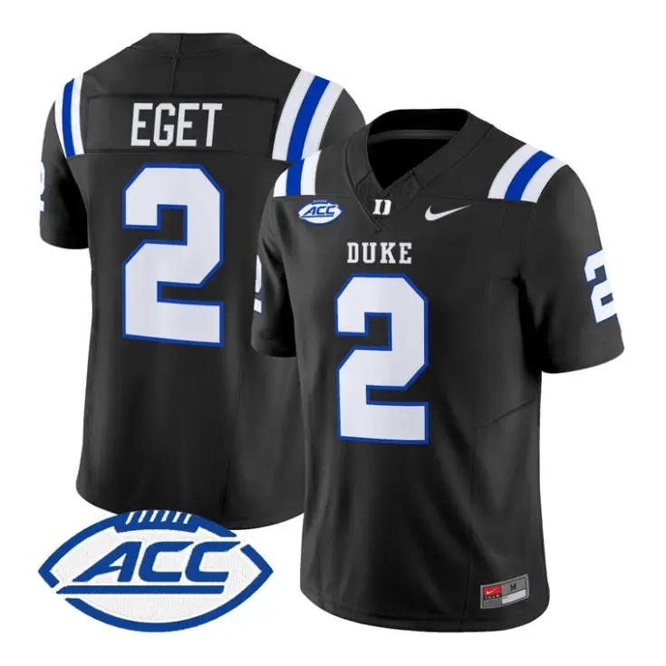 Walker_Eget_Jersey_2_Duke_Blue_Devils_2026_Vapor_Limited_Stitched_Black - Daily Sport Fan Walker Eget Jersey #2 Duke Blue Devils 2026 Vapor Limited Stitched by My Store NCAA Football Jerseys
