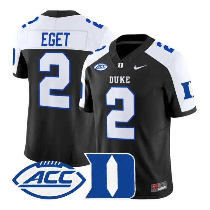 Walker_Eget_Jersey_2_Duke_Blue_Devils_2026_Vapor_Limited_Stitched_Black_Alter - Daily Sport Fan Walker Eget Jersey #2 Duke Blue Devils 2026 Vapor Limited Stitched by My Store NCAA Football Jerseys