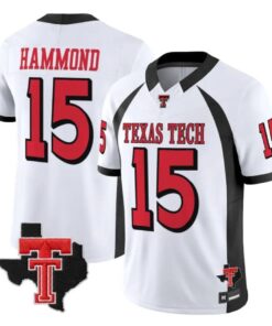 Will Hammond Jersey #15 Texas Tech Red Raiders 2026 Texas Patch Stitched by My Store NCAA Football Jerseys