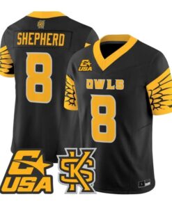 Xavier Shepherd Jersey #8 Kennesaw State Owls 2026 Limited Stitched by My Store NCAA Football Jerseys