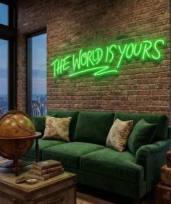 The World Is Yours Led Neon Sign Light - Upbeat Your Life by VN339