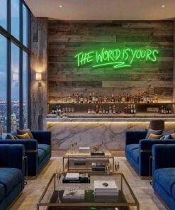The World Is Yours Led Neon Sign Light - Upbeat Your Life by VN339
