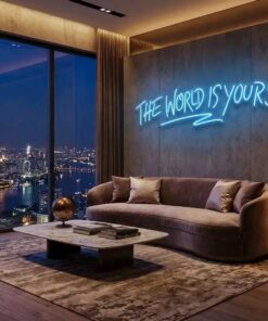The World Is Yours Led Neon Sign Light - Upbeat Your Life by VN339