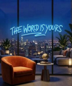The World Is Yours Led Neon Sign Light - Upbeat Your Life by VN339